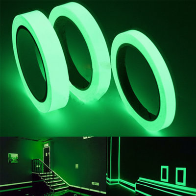 10M Glow In The Dark Self Adhesive Luminous Tape For Safety Stage And Home Decor from B&Q
