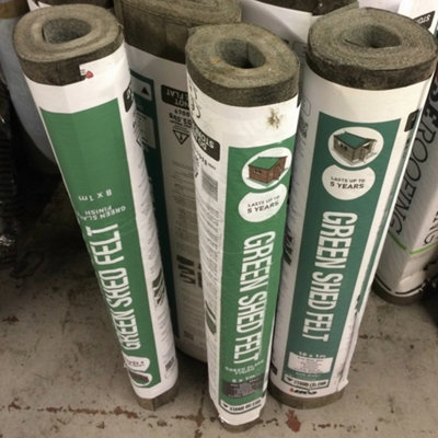 Green Mineral Roofing Sheet 3 M Durable Shed Felt Protection from B&Q