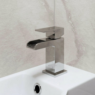  - Waterfall Bathroom Basin Mixer Tap Chrome Bath Filler Shower Deck Tap Set