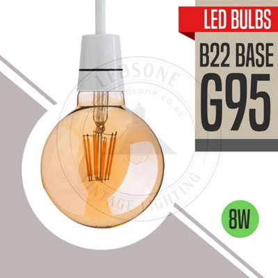 Filament Style Squirrel Cage G95 8W B22 Bayonet Light Bulb from B&Q