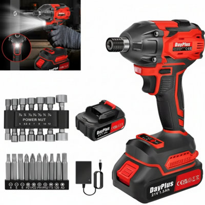  - 21V 3In1 Cordless Brushless Impact Wrench 450 Nm High Torque With One Battery