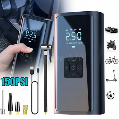 Cordless Digital Car Tyre Inflator Usb Rechargeable Air Compressor