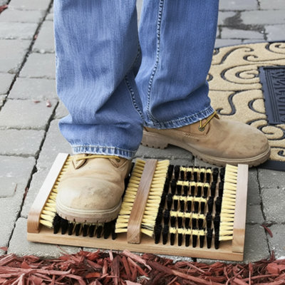 Heavy Duty Shoe Dirt Scraper Brush Scrubber Door Mat Wellington Boot Cleaner New from B&Q