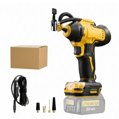 Cordless 120 Psi Air Compressor Tyre Inflator Pump Compatible With 18V/20V Dewalt Batteries