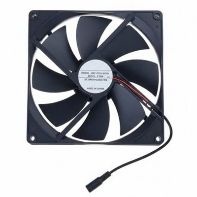 180mm 12V Double Ball Bearing Cooling Fan Low Noise High Airflow 5.5X2.1mm from B&Q