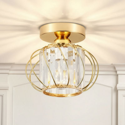 Modern Crystal Ceiling Light E27 Chandelier For Living Room, from B&Q