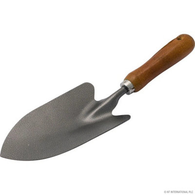 Heavy Duty Garden Hand Trowel With Wooden Handle from B&Q