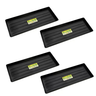 4 X Grow Bag Tray Tough Ridged Drip 1M Gravel Watering Tray 100 Cm from B&Q
