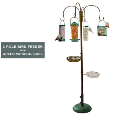  - Metal Bird Feeding Station With 4 Feeders