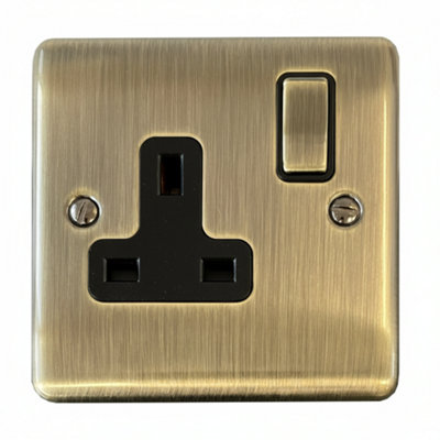  - Antique Brass Sockets And Switches With Sleek Modern Finish And Durable Design