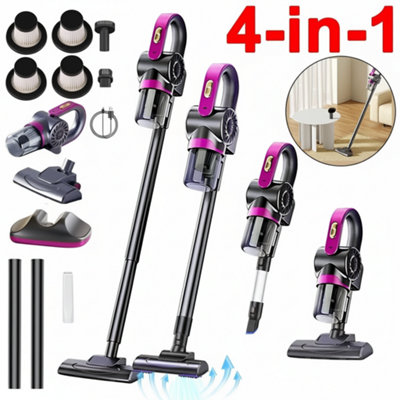 4 In 1 Cordless Stick Vacuum Cleaner  Handheld For Carpet Floor And Pet Hair