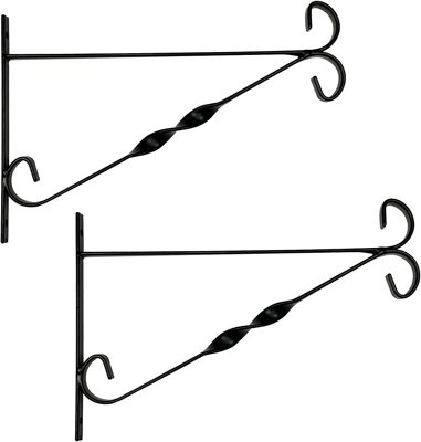 - Metal Hanging Basket Bracket 12 Inch Pack Of 2