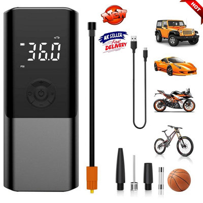 12V Cordless Car Tyre Inflator Pump  Portable Electric Air Compressor