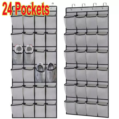 24 Pockets Over Door Hanging Shoe Rack from B&Q