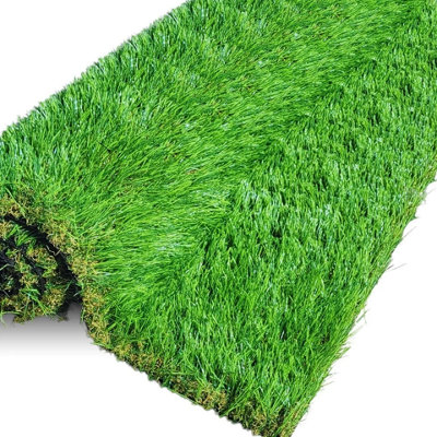 30mm Realistic Artificial Grass Roll 1M X 1M Pet Friendly Synthetic Lawn Turf from B&Q