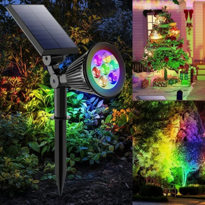 2Pcs Solar Led Spot Lights Outdoor Garden Landscape Pathway Lawn Stake Lamps from B&Q