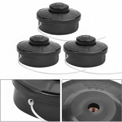  - 3 Pack Universal Petrol Trimmer Head Replacement  Bump Feed Line Spool For Strimmer