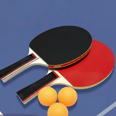 Table Tennis Racket Set With 2 Bats And 3 Balls Professional Ping Pong Game Kit For Indoor Play from B&Q