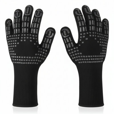 Heat Resistant Bbq Oven Gloves For Grilling Cooking And Kitchen Use Up To 800C from B&Q
