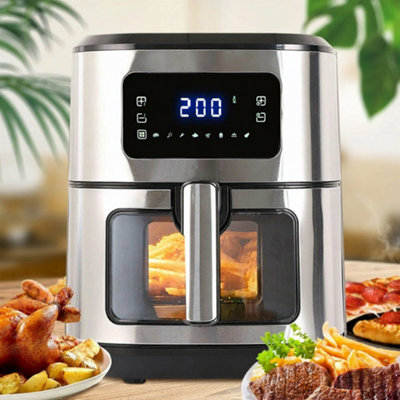 Digital Air Fryer Oven 6.5L Large Capacity Oil Free Cooking With Timer For Fast And Easy Meals