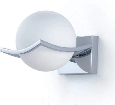 Wall Light Glass Ball Bedside Sconce Lamp E27 Hallway Bedroom from B&Q