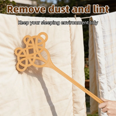 Rattan Carpet Beater Long Handle Home Cleaning Duster Tool from B&Q
