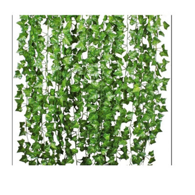 12 Pack Artificial Ivy Leaf Garland 84 Ft Hanging Vine Decor from B&Q