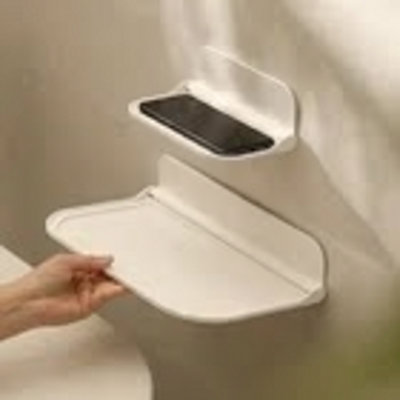 Fold Able Wall Mounted Floating Shelf Space Saving from B&Q