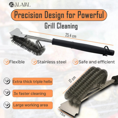 Bbq Grill Cleaning Brush With Scraper from B&Q
