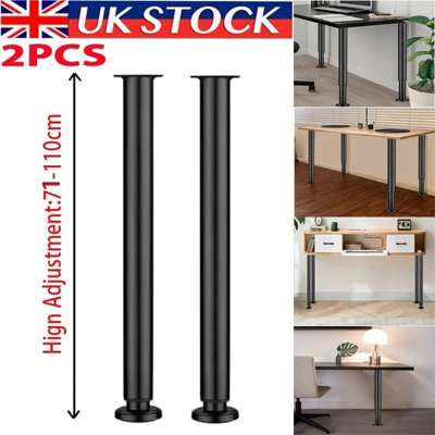 2X Adjustable Kitchen Worktop And Breakfast Bar Table Legs  710 1100mm Support Set from B&Q