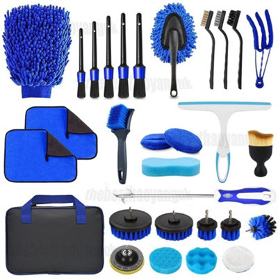  - 30Pcs Car Detailing Brush Set Soft Interior Wheel Cleaning Kit