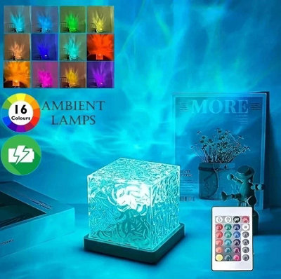 Ocean Wave Projector Light 16 Colors Midnight Aurora Glow Lamp from B&Q