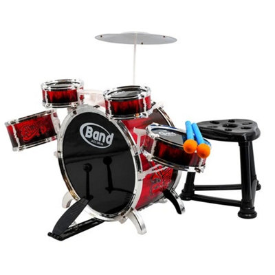 Drum Kit Play Set Drums Cymbal Musical Instrument Jazz Band Toy from B&Q