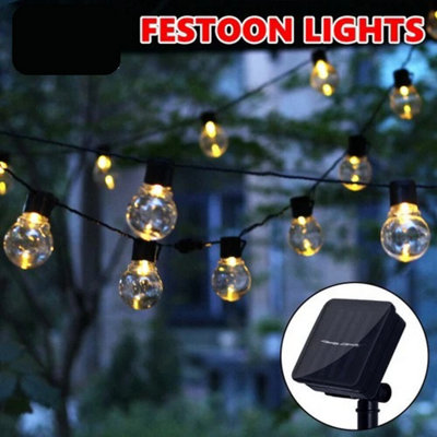 Waterproof Solar Powered Retro Bulb String Lights For Garden Outdoor Fairy Lighting from B&Q