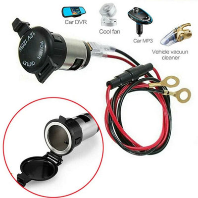 Car Tractor Cigarette Lighter Power Socket Outlet Plug Universal Automotive Accessory from B&Q