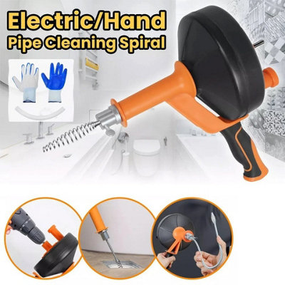 7.6M Drain Auger Sink Snake Unblocker Tool from B&Q