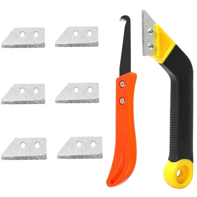  - Grout Removal Tool With 5 Replacement Blades For Tile Cleaning