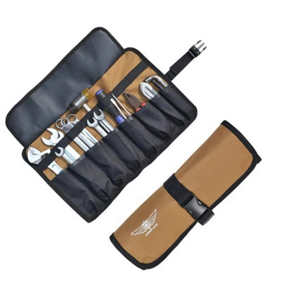 Roll Up Motorcycle Tool Bag 1 Pc  Oxford Cloth Organizer With Buckles from B&Q