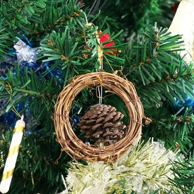 Christmas Natural Dried Rattan Wreath Xmas Garland Door And Decor from B&Q
