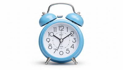Mini Twin Bell Alarm Clock  Loud Analog Quartz Bedside Clock Silent Sweep Travel  Kids Clock