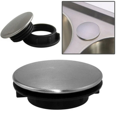 Stainless Steel Kitchen Sink Tap Hole Blanking Plug Stopper Basin Cover 36mm from B&Q
