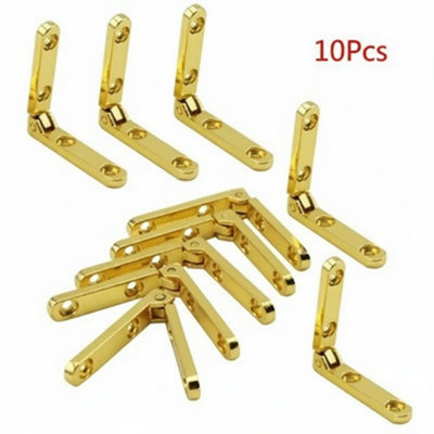 10Pcs 90 Degree Hinges Zinc Alloy Spring Hinge For Wooden Box