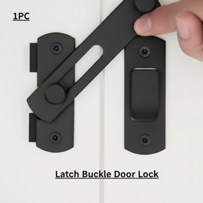  - 180 Flip Slide Door Latch Lock  Stainless Steel Security Bolt Buckle