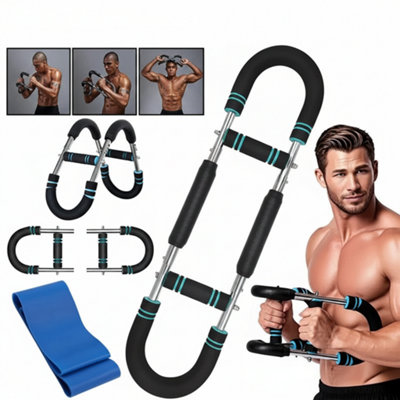 Adjustable Arm Trainer Chest Expander Shaker Twister Workout Equipment Upper Body Strength Exerciser from B&Q