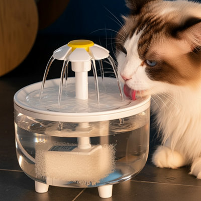 1.5L Pet Water Fountain Automatic Indoor Drinking Dispenser Usb Silent Flow For Cats And Dogs Uk from B&Q