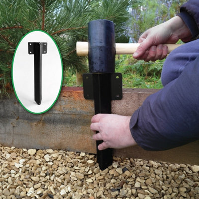 Timber Railway Sleeper Joining Brackets For Garden Edging And Planters from B&Q