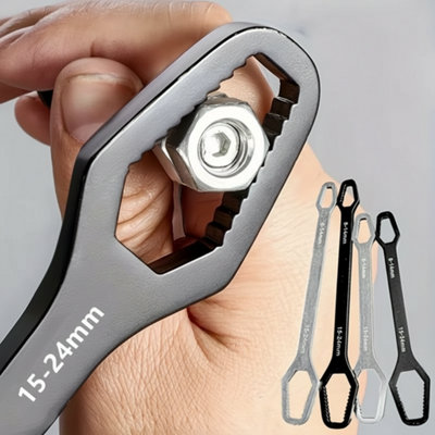 - Universal Double-Ended Self Tightening Wrench 3 17mm Adjustable Double Head