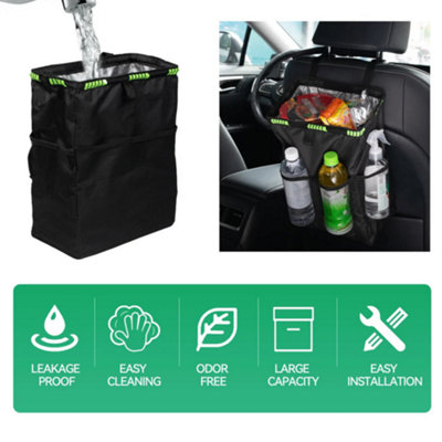  - Car Rubbish Bin Seat Back Storage Waterproof Garbage Waste Bin