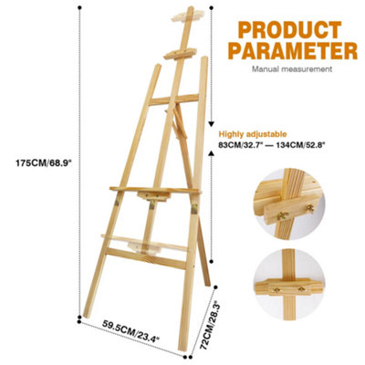 Adjustable Wooden Tripod Artist Easel Stand 175 Cm from B&Q