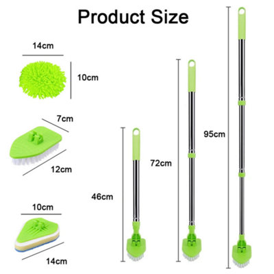  - Bathroom Mop Shower Screen Tile Cleaning Floor Scrubber Kit